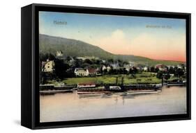 Hameln A.D. Weser, Dampfer Kronprinz Wilhelm, Ort-null-Framed Stretched Canvas