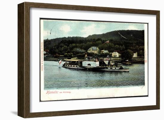 Hameln, Am Klütberg, Dampfer Kaiser Wilhelm, Weser-null-Framed Giclee Print