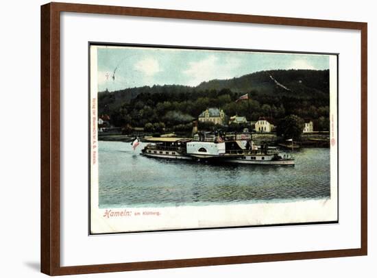 Hameln, Am Klütberg, Dampfer Kaiser Wilhelm, Weser-null-Framed Giclee Print