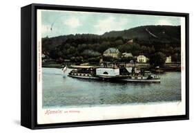 Hameln, Am Klütberg, Dampfer Kaiser Wilhelm, Weser-null-Framed Stretched Canvas