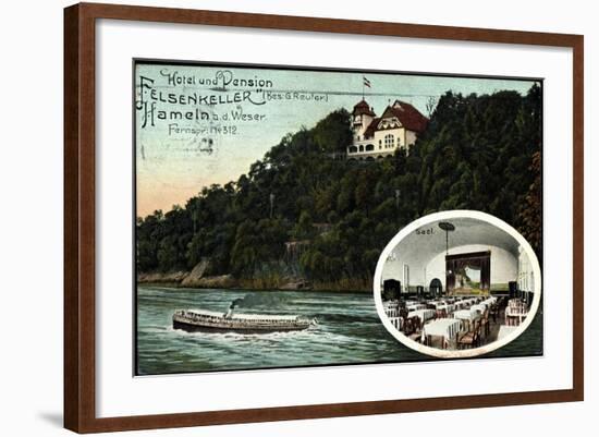 Hameln, Hotel U. Pension Felsenkeller, Saal, Dampfer-null-Framed Giclee Print