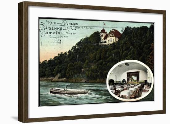 Hameln, Hotel U. Pension Felsenkeller, Saal, Dampfer-null-Framed Giclee Print