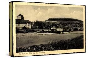 Hameln, Weser, Dampfschiff, Bückeberg, Brücke-null-Stretched Canvas