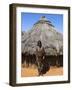 Hamer (Hamar) Girl in Goatskin Dress, Dombo Village, Turmi, Lower Omo Valley, Ethiopia, Africa-Jane Sweeney-Framed Photographic Print