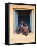 Hamer Woman with Baby-Peter Adams-Framed Stretched Canvas