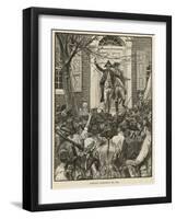 Hamilton Addressing the Mob-Howard Pyle-Framed Giclee Print