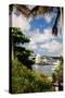 Hamilton Bay View With A Boathouse, Bermuda-George Oze-Stretched Canvas