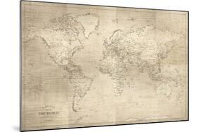 Hamilton's World Map-Maria Mendez-Mounted Giclee Print