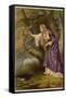 Hamlet, Act IV Scene I: Ophelia Gathers Flowers by the Stream-Joseph Kronheim-Framed Stretched Canvas