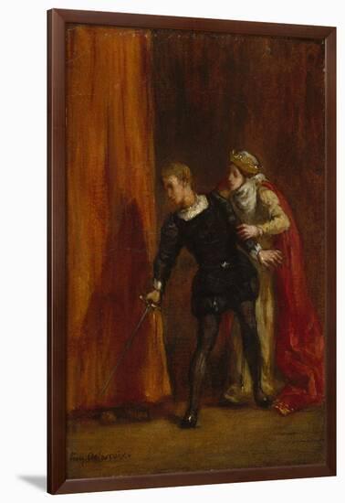 Hamlet and His Mother, 1849-Ferdinand Victor Eugene Delacroix-Framed Giclee Print