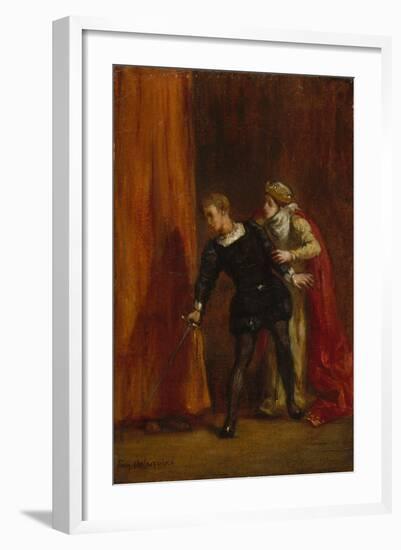 Hamlet and His Mother, 1849-Ferdinand Victor Eugene Delacroix-Framed Giclee Print