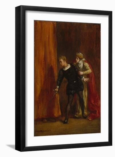 Hamlet and His Mother, 1849-Ferdinand Victor Eugene Delacroix-Framed Giclee Print