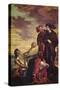 Hamlet and Horatio in a Graveyard-Eugene Delacroix-Stretched Canvas