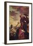 Hamlet and Horatio in a Graveyard-Eugene Delacroix-Framed Art Print