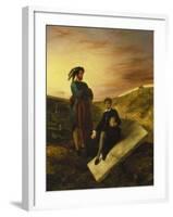 Hamlet and Horatio in the Cemetery, 1835-Eugene Delacroix-Framed Giclee Print