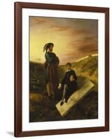 Hamlet and Horatio in the Cemetery, 1835-Eugene Delacroix-Framed Giclee Print