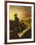 Hamlet and Horatio in the Cemetery, 1835-Eugene Delacroix-Framed Giclee Print