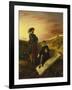 Hamlet and Horatio in the Cemetery, 1835-Eugene Delacroix-Framed Giclee Print