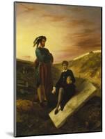 Hamlet and Horatio in the Cemetery, 1835-Eugene Delacroix-Mounted Giclee Print