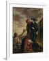 Hamlet and Horatio in the Cemetery, from Scene 1, Act V of "Hamlet" by William Shakespeare 1839-Eugene Delacroix-Framed Giclee Print