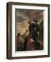 Hamlet and Horatio in the Cemetery, from Scene 1, Act V of "Hamlet" by William Shakespeare 1839-Eugene Delacroix-Framed Giclee Print