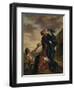 Hamlet and Horatio in the Cemetery, from Scene 1, Act V of "Hamlet" by William Shakespeare 1839-Eugene Delacroix-Framed Giclee Print