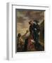 Hamlet and Horatio in the Cemetery, from Scene 1, Act V of "Hamlet" by William Shakespeare 1839-Eugene Delacroix-Framed Giclee Print