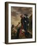 Hamlet and Horatio in the Cemetery, from Scene 1, Act V of "Hamlet" by William Shakespeare 1839-Eugene Delacroix-Framed Giclee Print