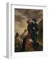 Hamlet and Horatio in the Cemetery, from Scene 1, Act V of "Hamlet" by William Shakespeare 1839-Eugene Delacroix-Framed Giclee Print