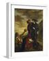 Hamlet and Horatio in the Churchyard-Eugene Delacroix-Framed Giclee Print