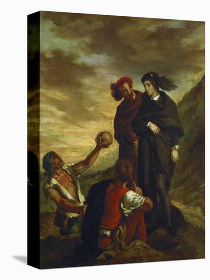 Hamlet and Horatio in the Churchyard-Eugene Delacroix-Stretched Canvas