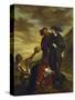 Hamlet and Horatio in the Churchyard-Eugene Delacroix-Stretched Canvas
