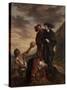 Hamlet and Horatio in the Graveyard-Eugene Delacroix-Stretched Canvas