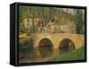 Hamlet by the Bridge-Henri Martin-Framed Stretched Canvas