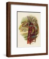 Hamlet, Claudius Disturbed by the Play Scene-Harold Copping-Framed Art Print