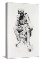 Hamlet, from the Statue by Lord Ronald Gower-Leopold Flameng-Stretched Canvas