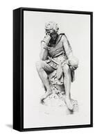 Hamlet, from the Statue by Lord Ronald Gower-Leopold Flameng-Framed Stretched Canvas