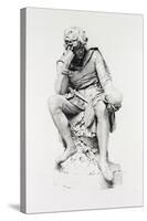 Hamlet, from the Statue by Lord Ronald Gower-Leopold Flameng-Stretched Canvas