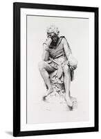 Hamlet, from the Statue by Lord Ronald Gower-Leopold Flameng-Framed Giclee Print