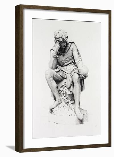 Hamlet, from the Statue by Lord Ronald Gower-Leopold Flameng-Framed Giclee Print