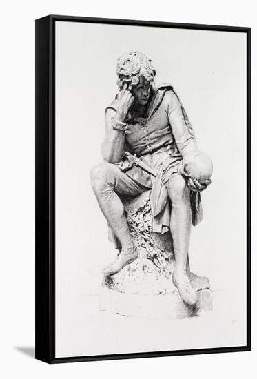Hamlet, from the Statue by Lord Ronald Gower-Leopold Flameng-Framed Stretched Canvas