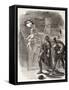 Hamlet, Horatio and Marcellus See the Ghost, from 'The Illustrated Library Shakespeare',…-null-Framed Stretched Canvas