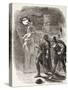 Hamlet, Horatio and Marcellus See the Ghost, from 'The Illustrated Library Shakespeare',…-null-Stretched Canvas