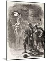 Hamlet, Horatio and Marcellus See the Ghost, from 'The Illustrated Library Shakespeare',…-null-Mounted Giclee Print