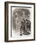 Hamlet, Horatio and Marcellus See the Ghost, from 'The Illustrated Library Shakespeare',…-null-Framed Giclee Print