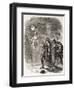 Hamlet, Horatio and Marcellus See the Ghost, from 'The Illustrated Library Shakespeare',…-null-Framed Giclee Print