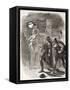 Hamlet, Horatio and Marcellus See the Ghost, from 'The Illustrated Library Shakespeare',…-null-Framed Stretched Canvas