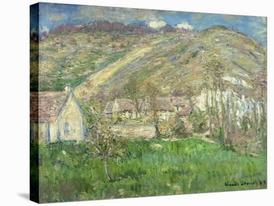 Hamlet in the Cliffs Near Giverny; Hameau De Falaises Pres Giverny, 1885-Claude Monet-Stretched Canvas