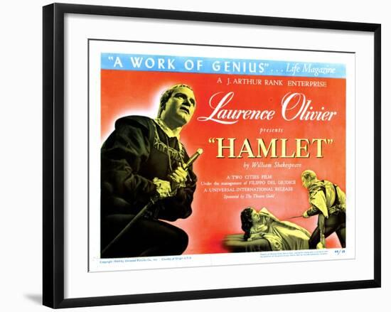 Hamlet, Laurence Olivier, Eileen Herlie, 1948-null-Framed Art Print