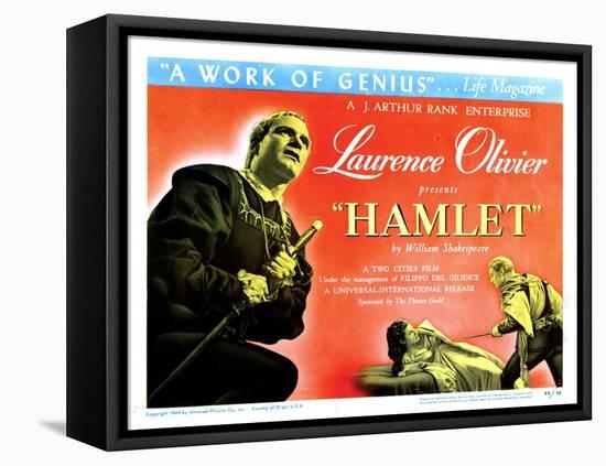 Hamlet, Laurence Olivier, Eileen Herlie, 1948-null-Framed Stretched Canvas